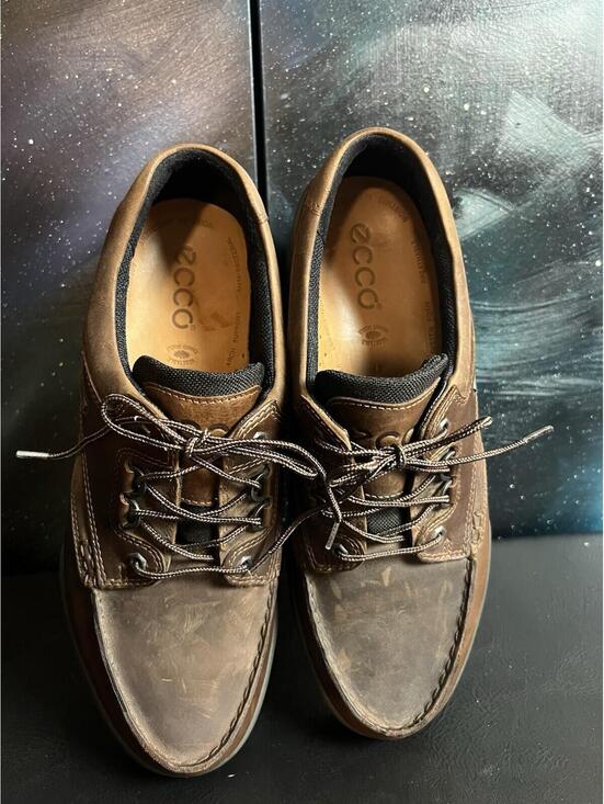 ECCO Mens 13 EU 47 Track 25 Low GoreTex Rugged Leather Boots Shoes Brown NICE! main image 6